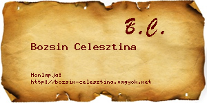 Bozsin Celesztina névjegykártya